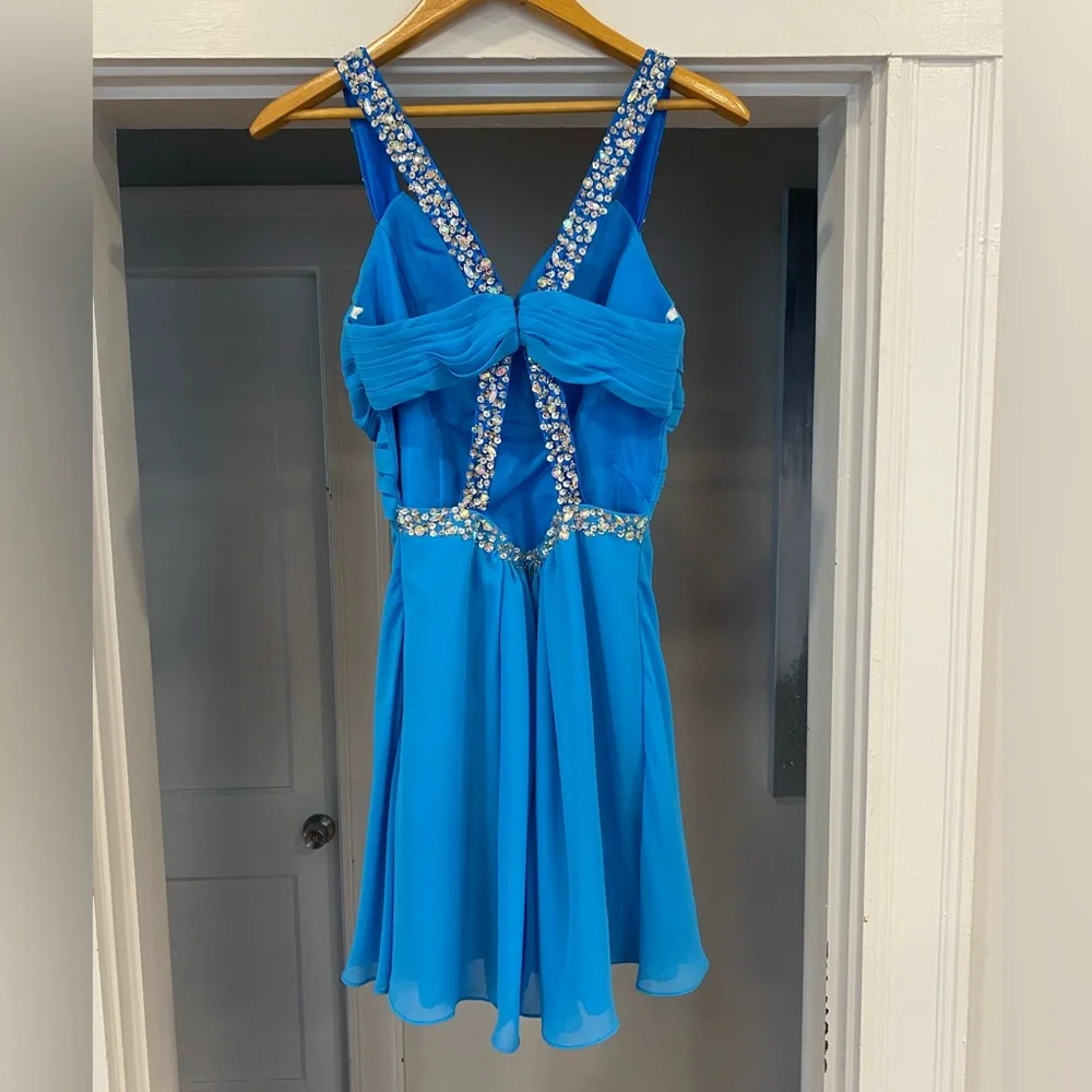 Backless Rhinestone Dress - Picture 1 of 10